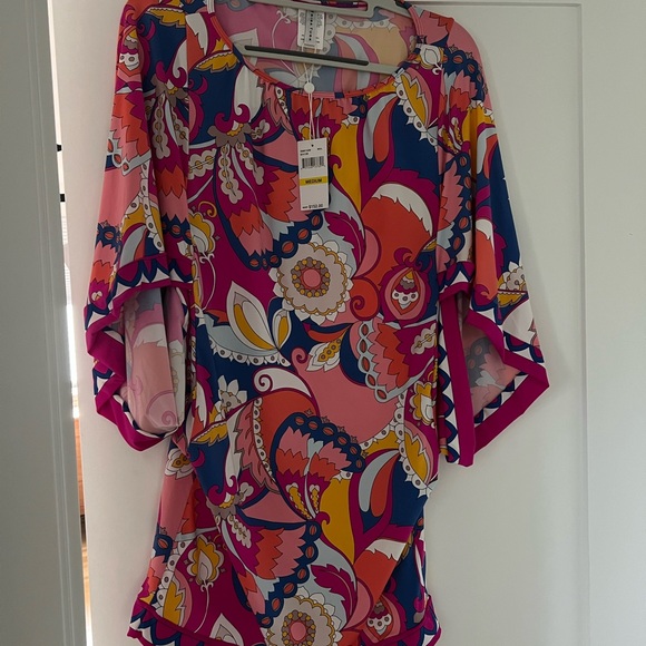 Trina Turk Colorful Paisley Swim Coverup - Picture 1 of 5